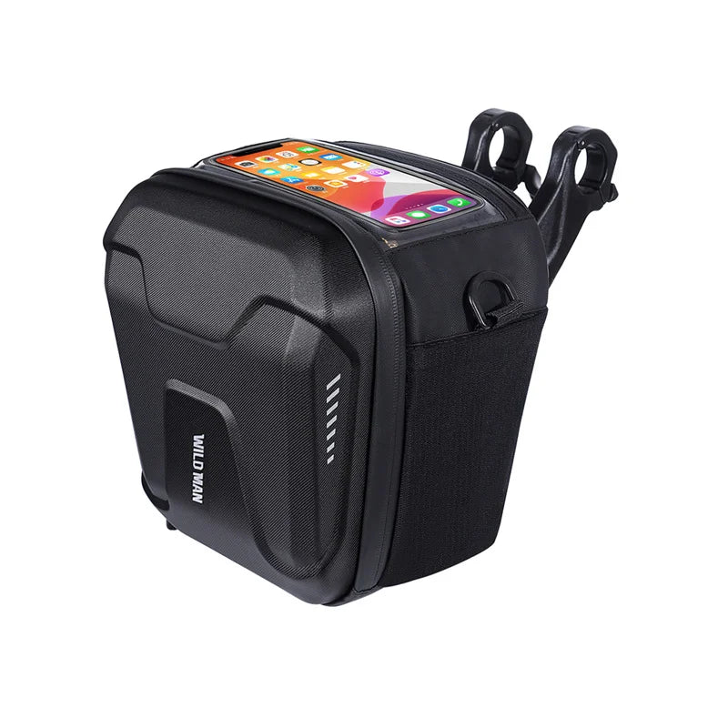 Sacoche de guidon rigide noire 3L avec fenêtre tactile pour smartphone