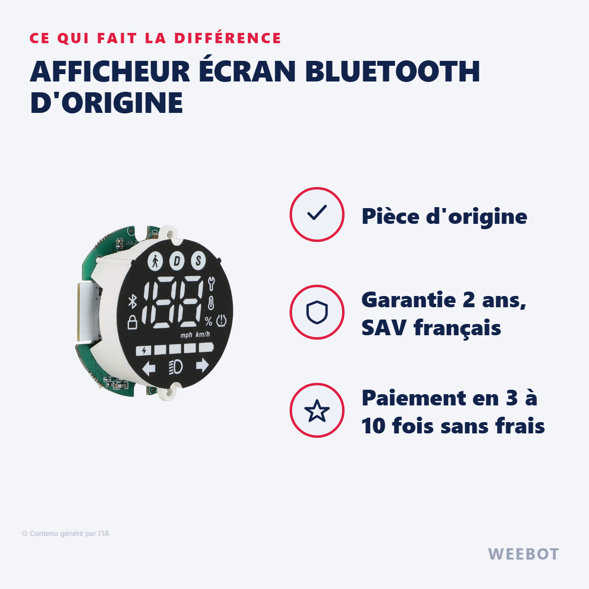 Afficheur Écran Bluetooth d'Origine : les points forts