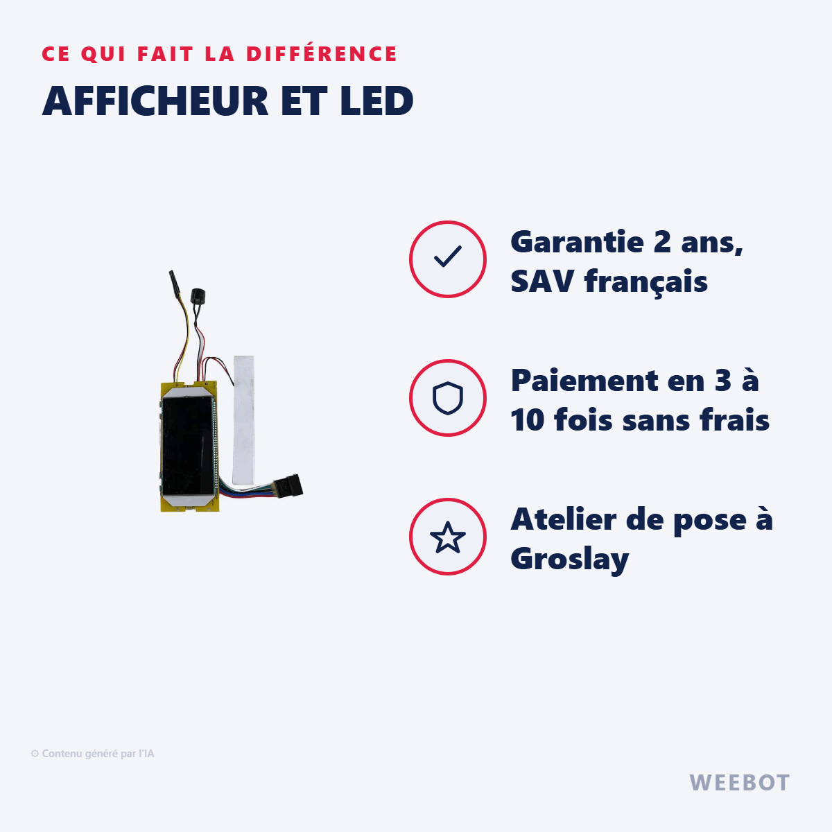 Afficheur Et LED Pour Trottinette Électrique Kugoo S1 S2 S3 & S3 Pro - Weebot