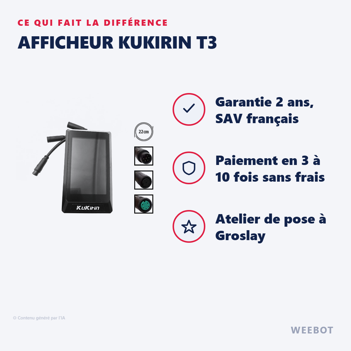 Afficheur KuKirin T3 : les points forts