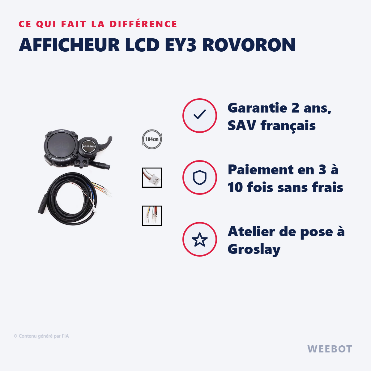 Afficheur LCD EY3 Rovoron : les points forts