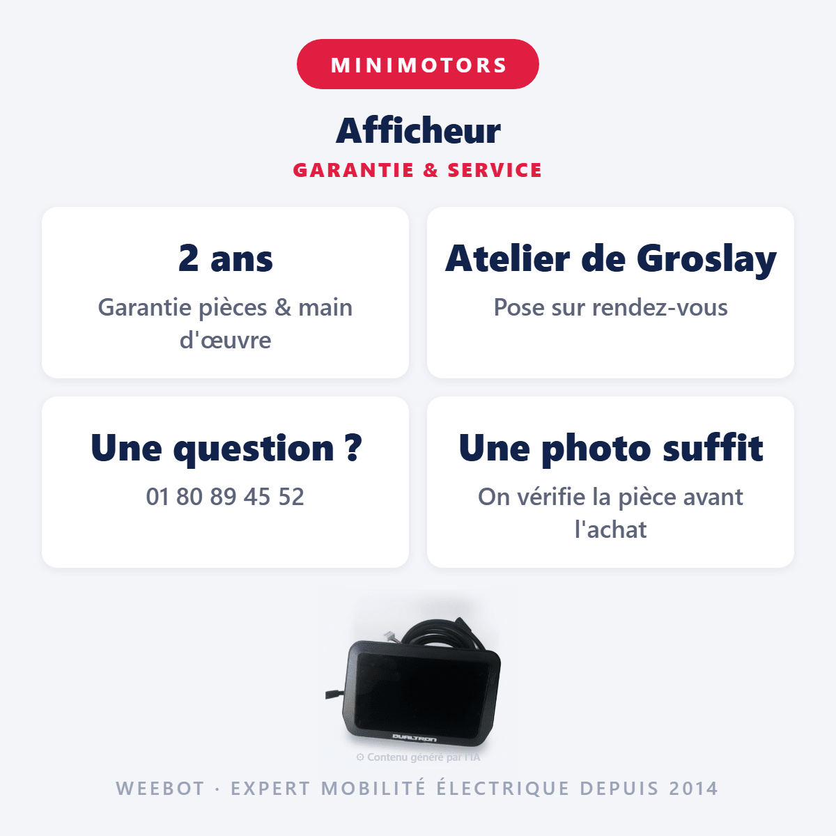 Afficheur pour Trottinette Electrique Dualtron Alien - Weebot