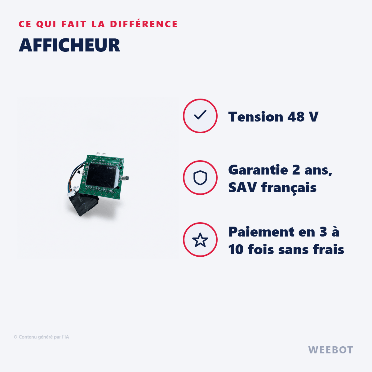 Afficheur pour Trottinette Electrique E-Twow GT SPORT Avec Bluetooth (48V) - Weebot