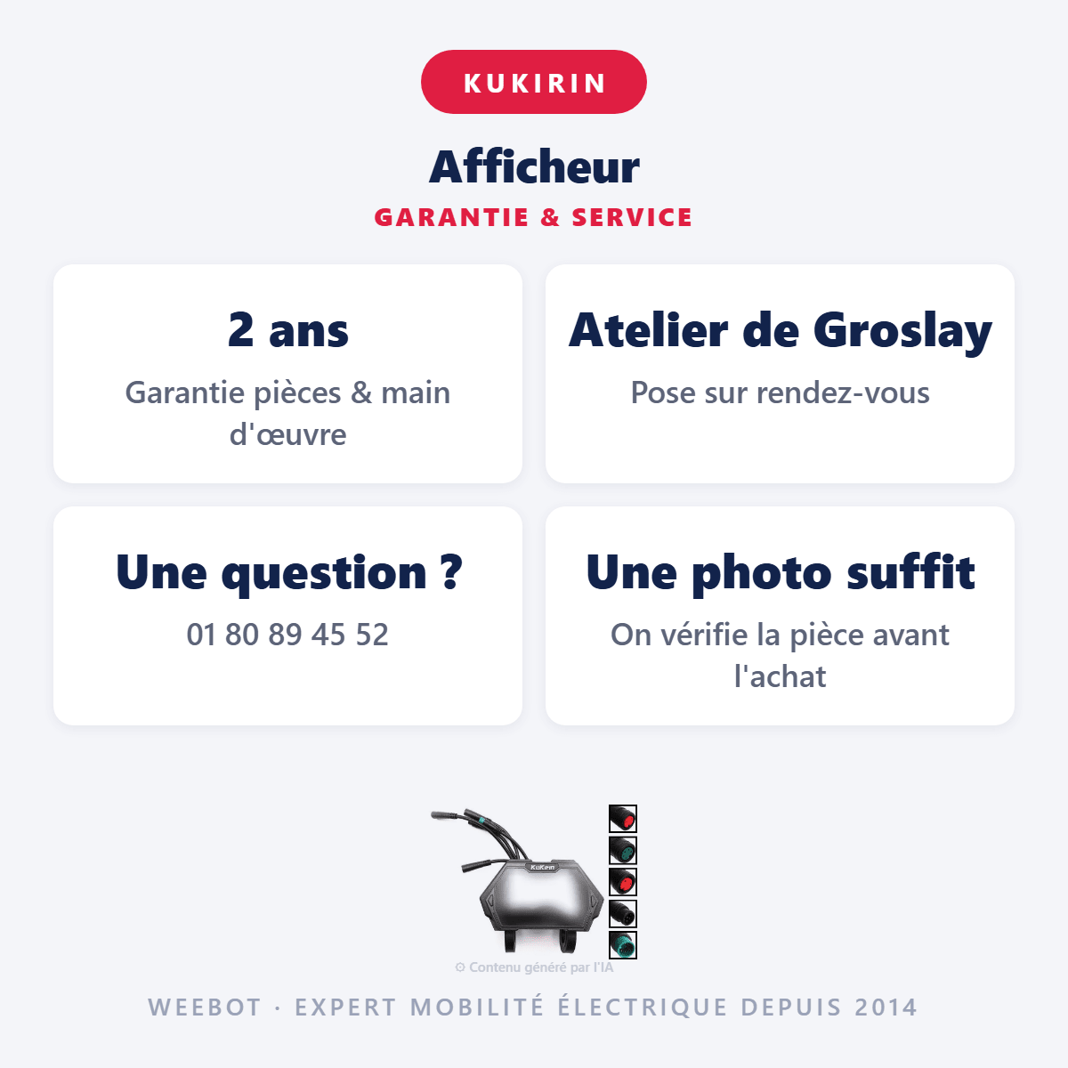 Afficheur Pour Trottinette Électrique Kukirin G2 Master - Weebot