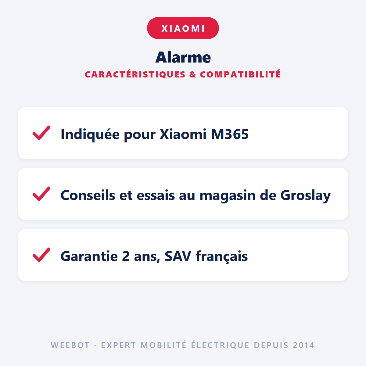 Alarme : caractéristiques et compatibilité