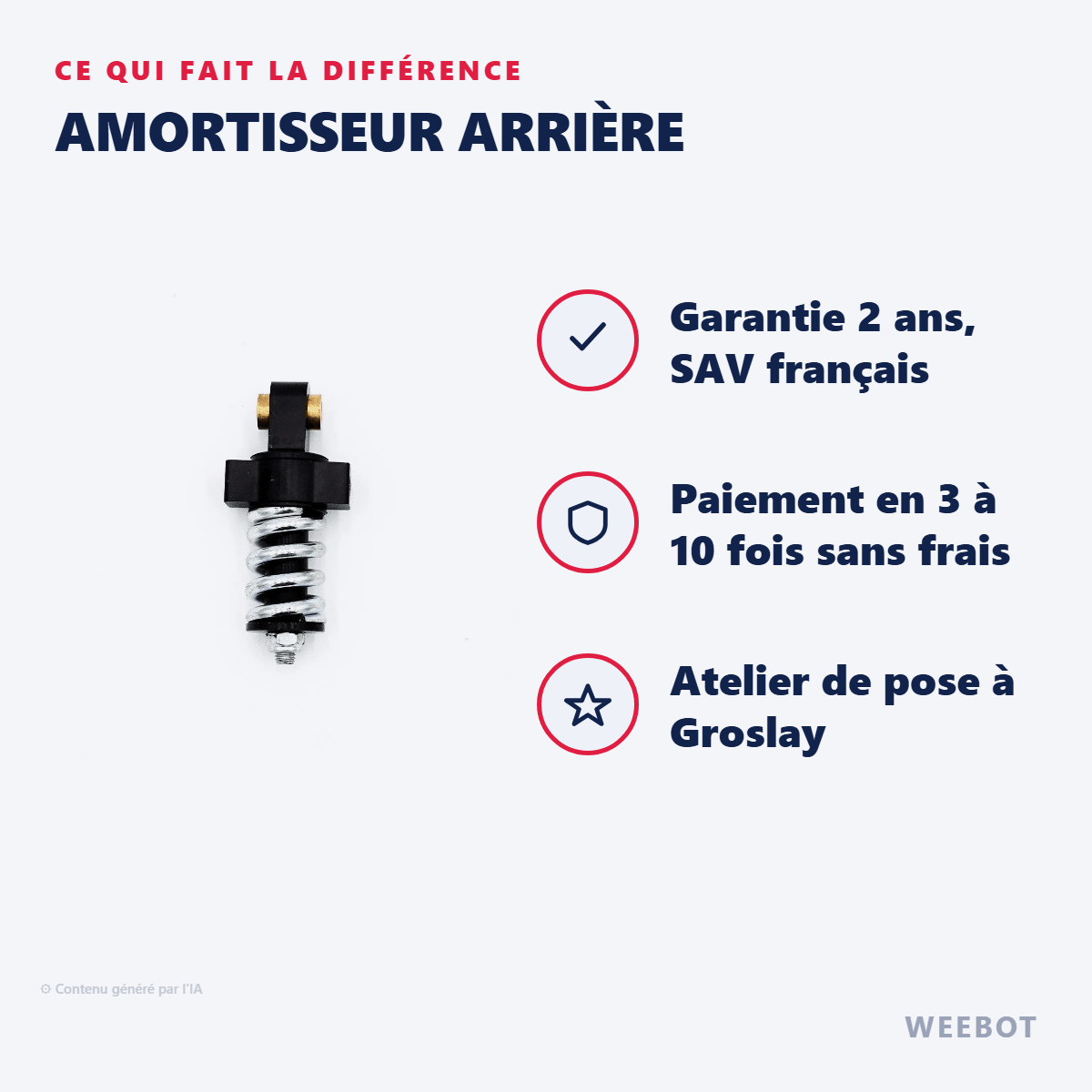 Amortisseur Arrière Pour Trottinette Électrique Etwow - Weebot