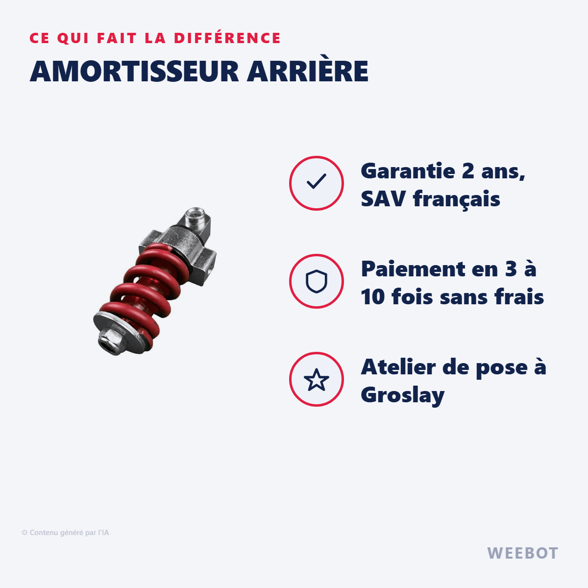 Amortisseur Arrière Pour Trottinette Électrique Kugoo S1 - Weebot