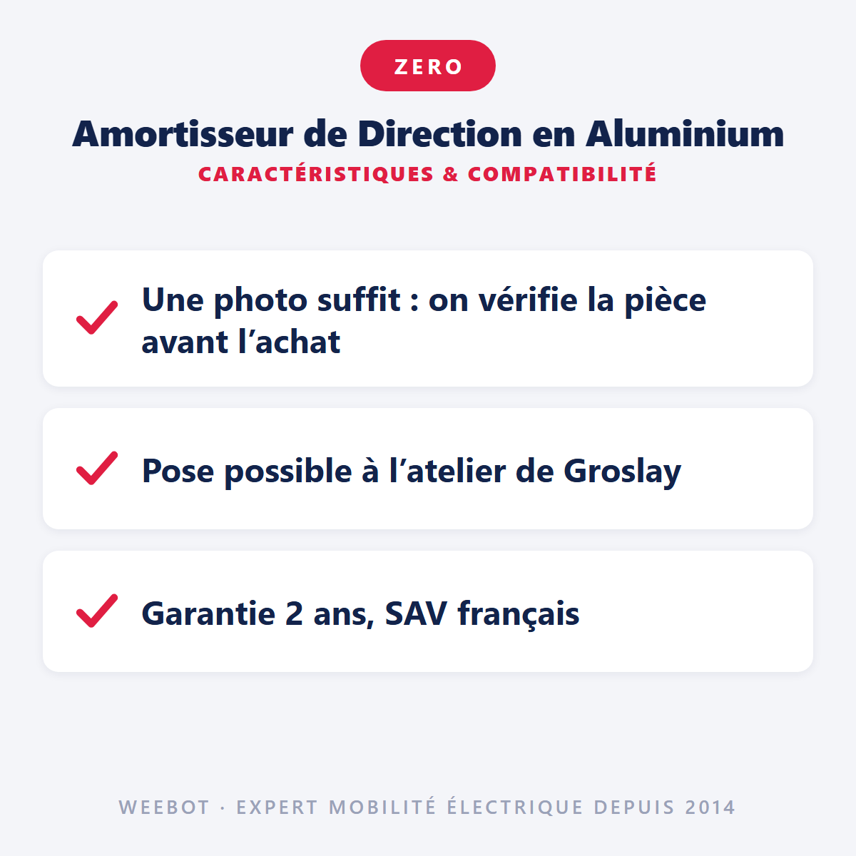 Amortisseur de Direction en Aluminium : caractéristiques et compatibilité