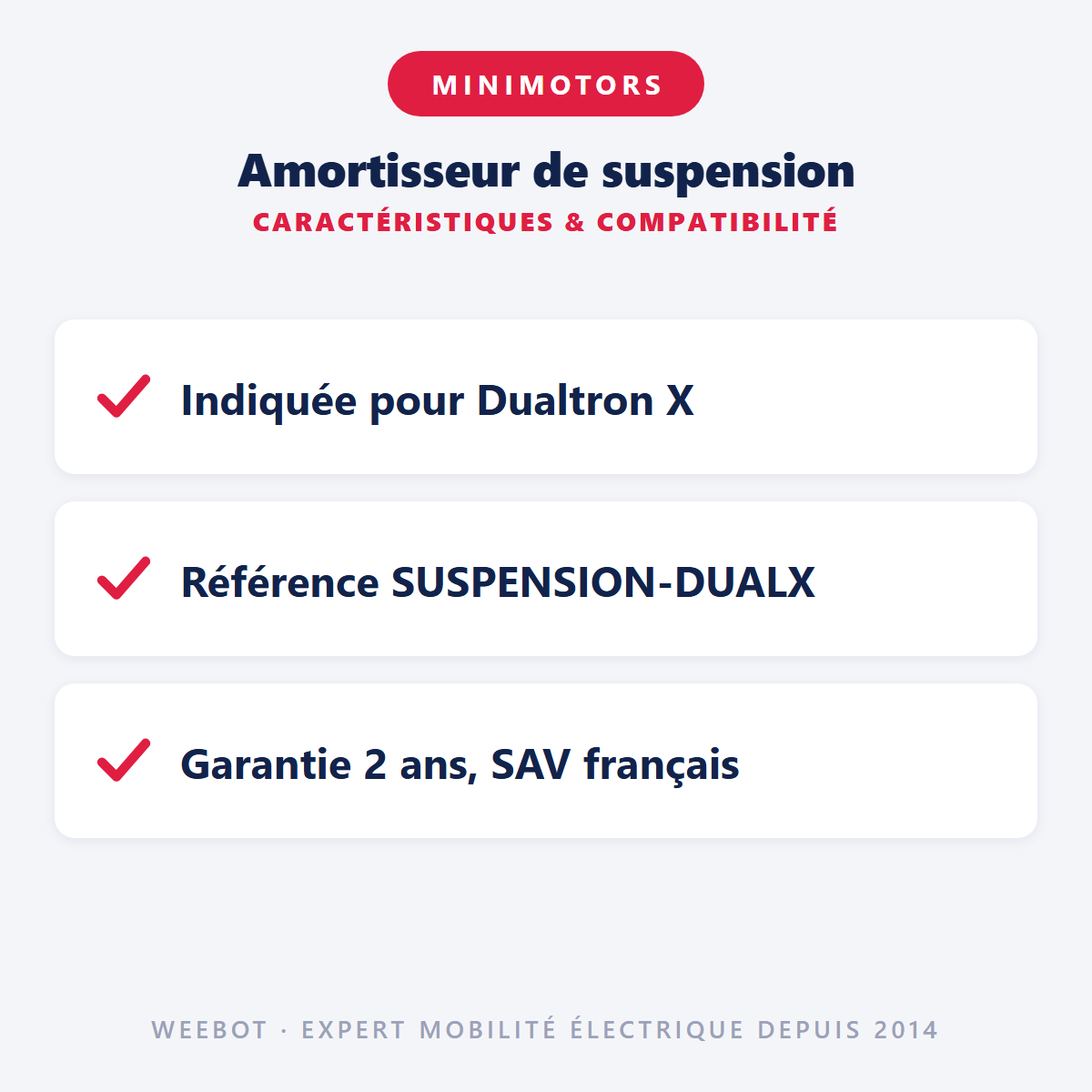 Amortisseur de suspension : caractéristiques et compatibilité