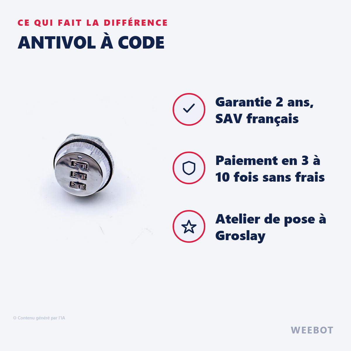 Antivol à Code : les points forts