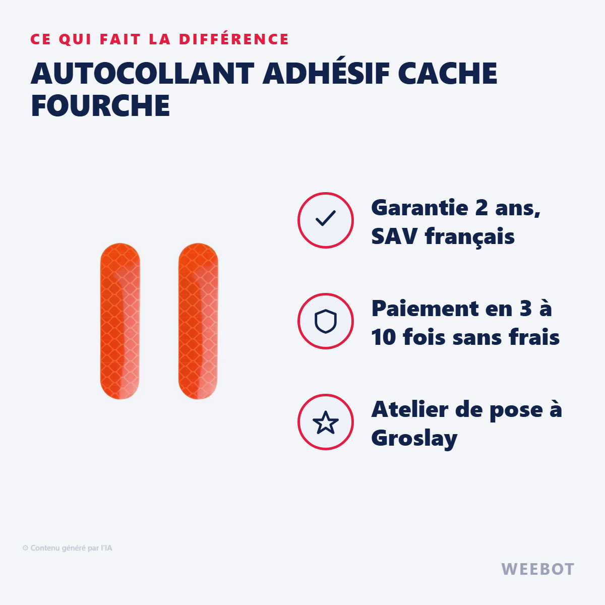 Autocollant Adhésif Cache Fourche : les points forts