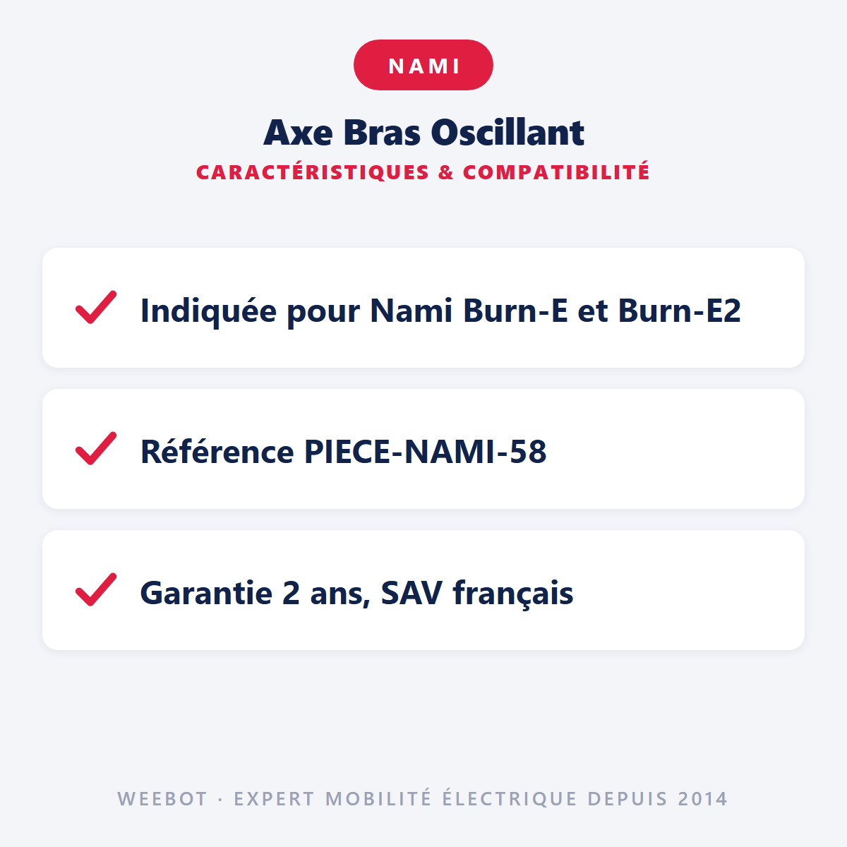 Axe Bras Oscillant : caractéristiques et compatibilité