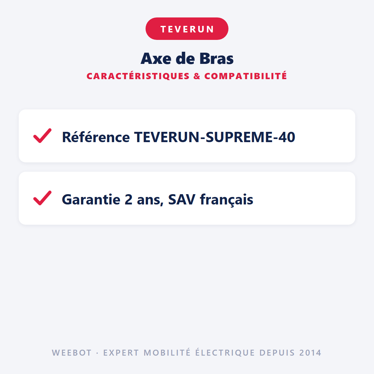 Axe de Bras : caractéristiques et compatibilité