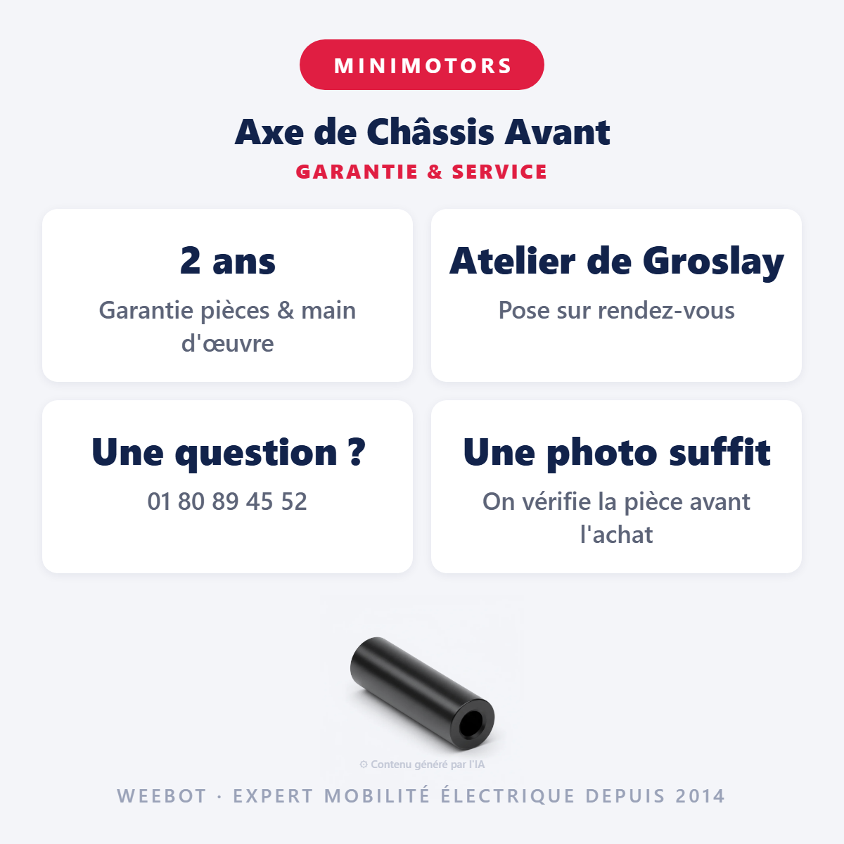Axe de Châssis Avant : garantie 2 ans et service après-vente