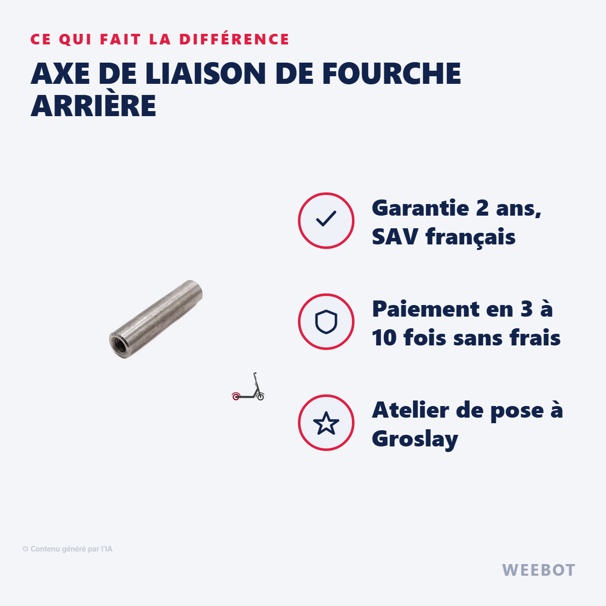 Axe de Liaison de Fourche Arrière : les points forts