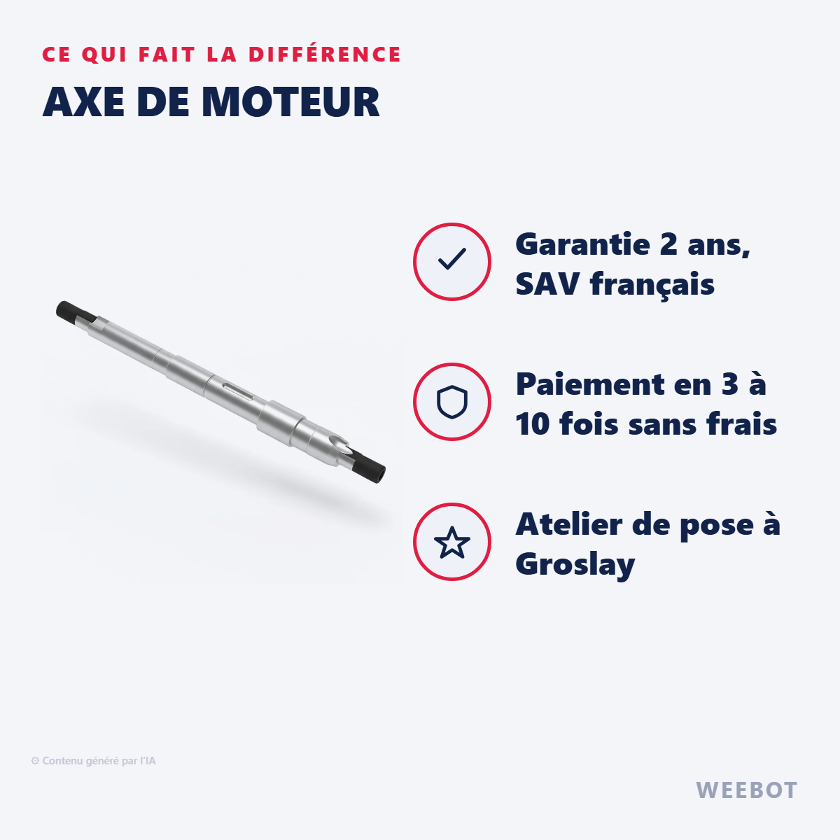 Axe de Moteur : les points forts