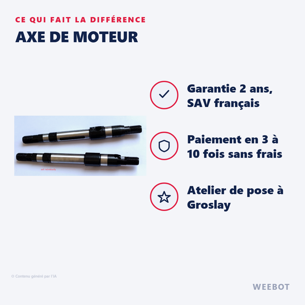 Axe de Moteur : les points forts