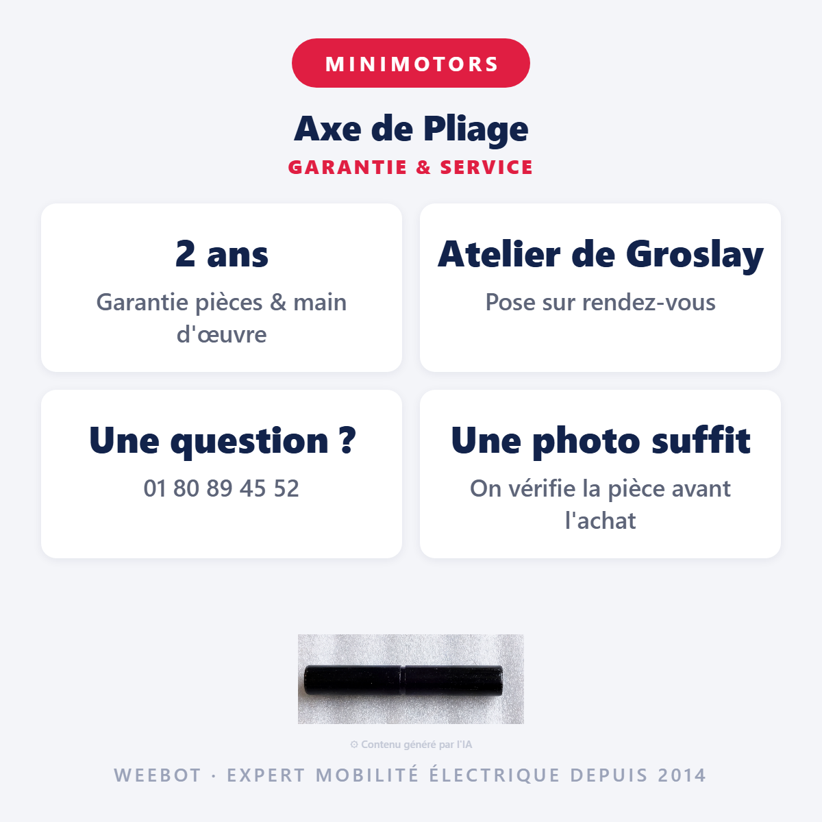 Axe de Pliage : garantie 2 ans et service après-vente