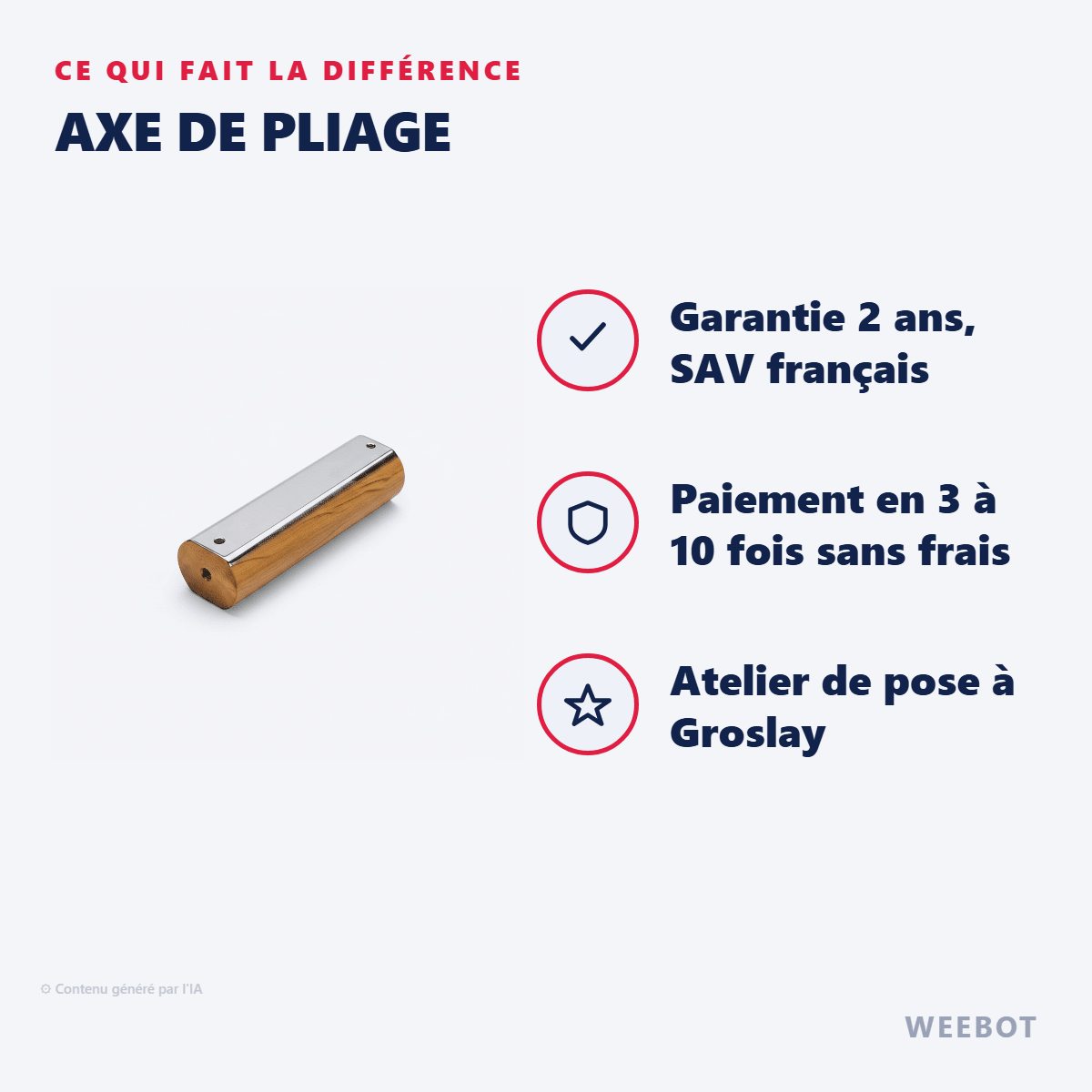 Axe de Pliage pour Trottinette Électrique Minimotors Dualtron X - Weebot