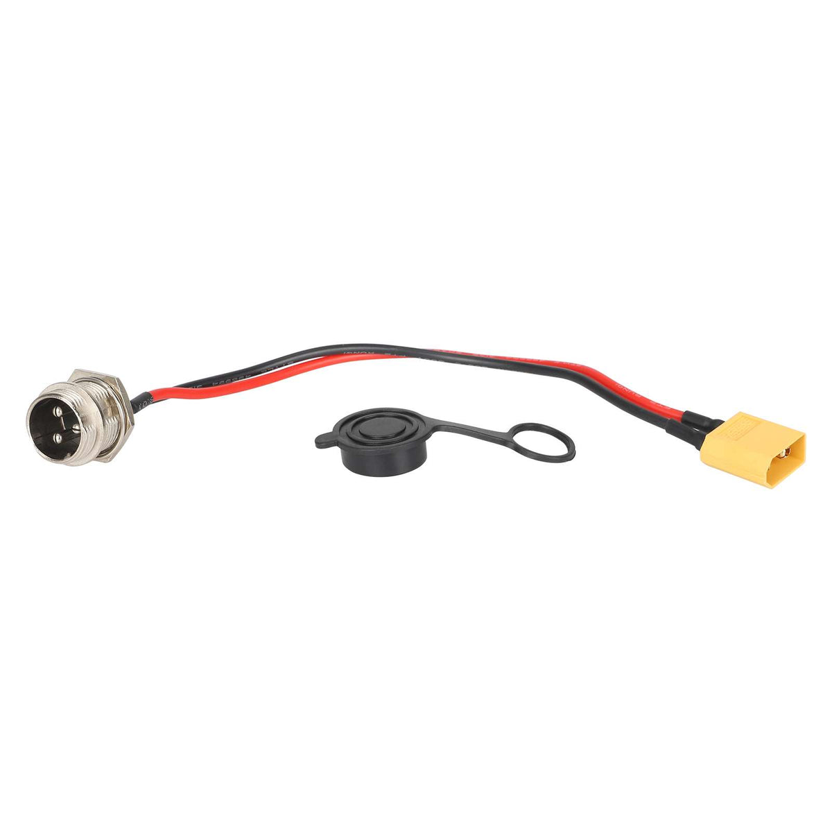 Câble port de charge GX16 3 broches vers connecteur XT60 avec bouchon de protection en caoutchouc