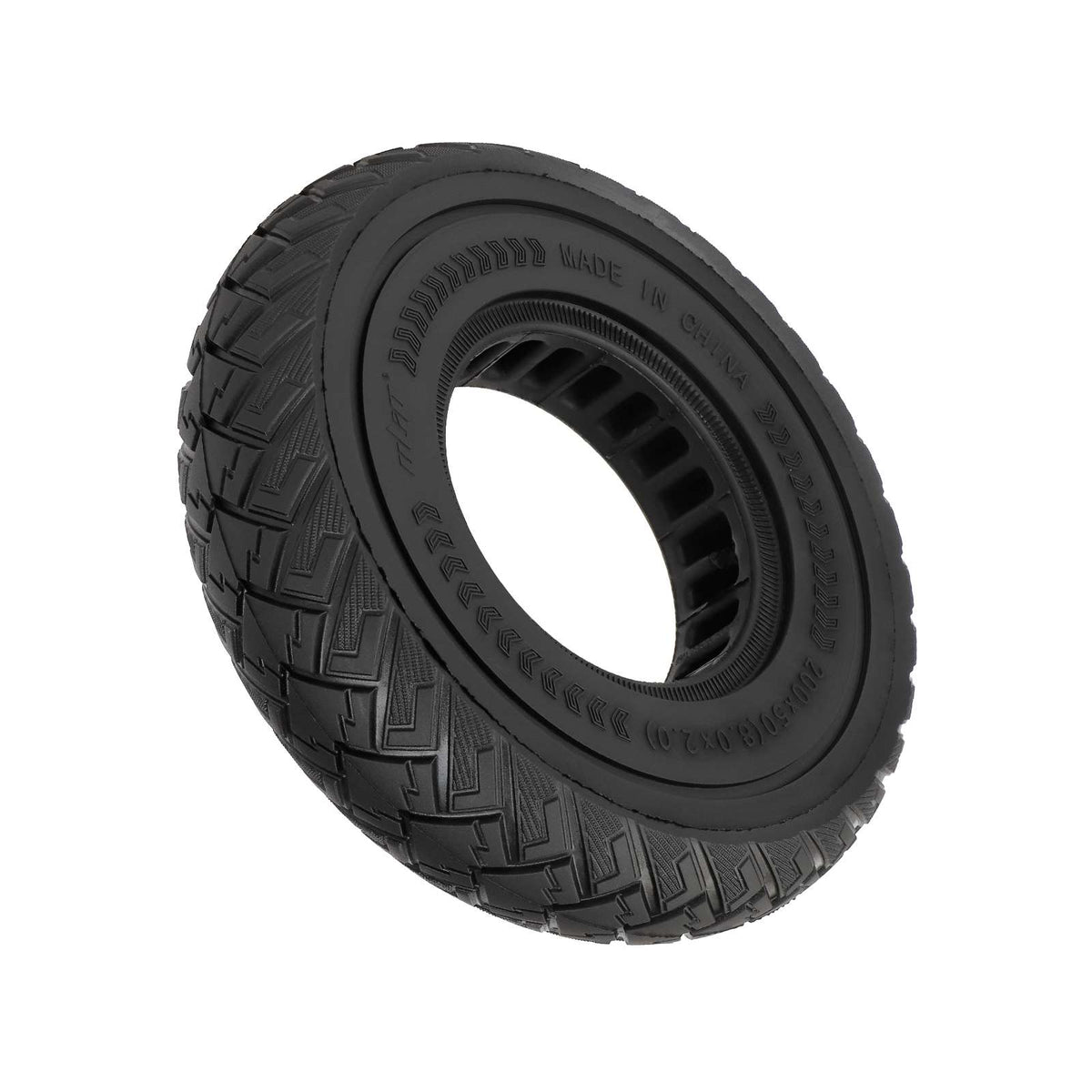 Pneu plein tout-terrain 8 pouces noir pour trottinette électrique