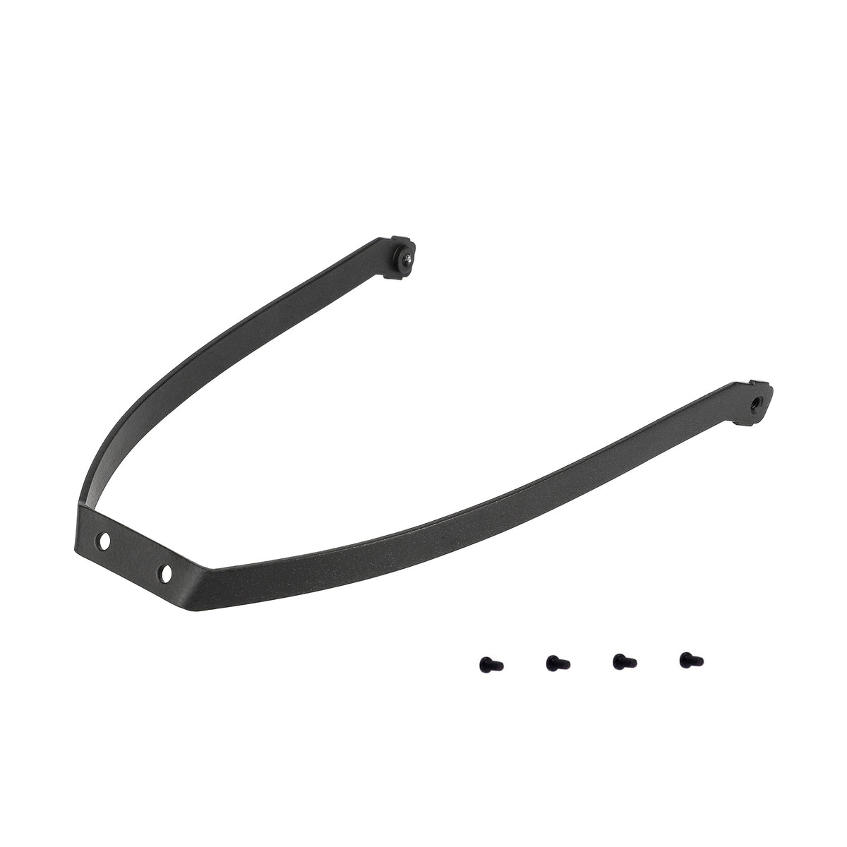 Support métallique de garde-boue arrière noir pour trottinette électrique avec ses vis de fixation