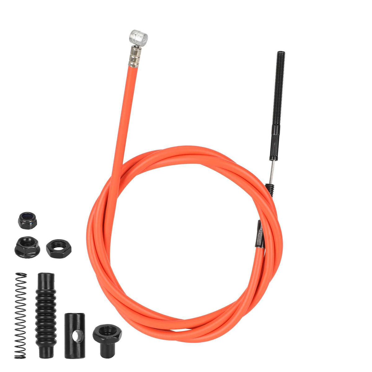 Câble de frein à tambour orange 131 cm avec visserie et ressorts