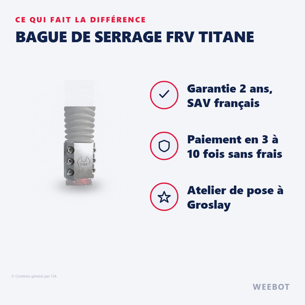Bague de Serrage FRV Titane : les points forts