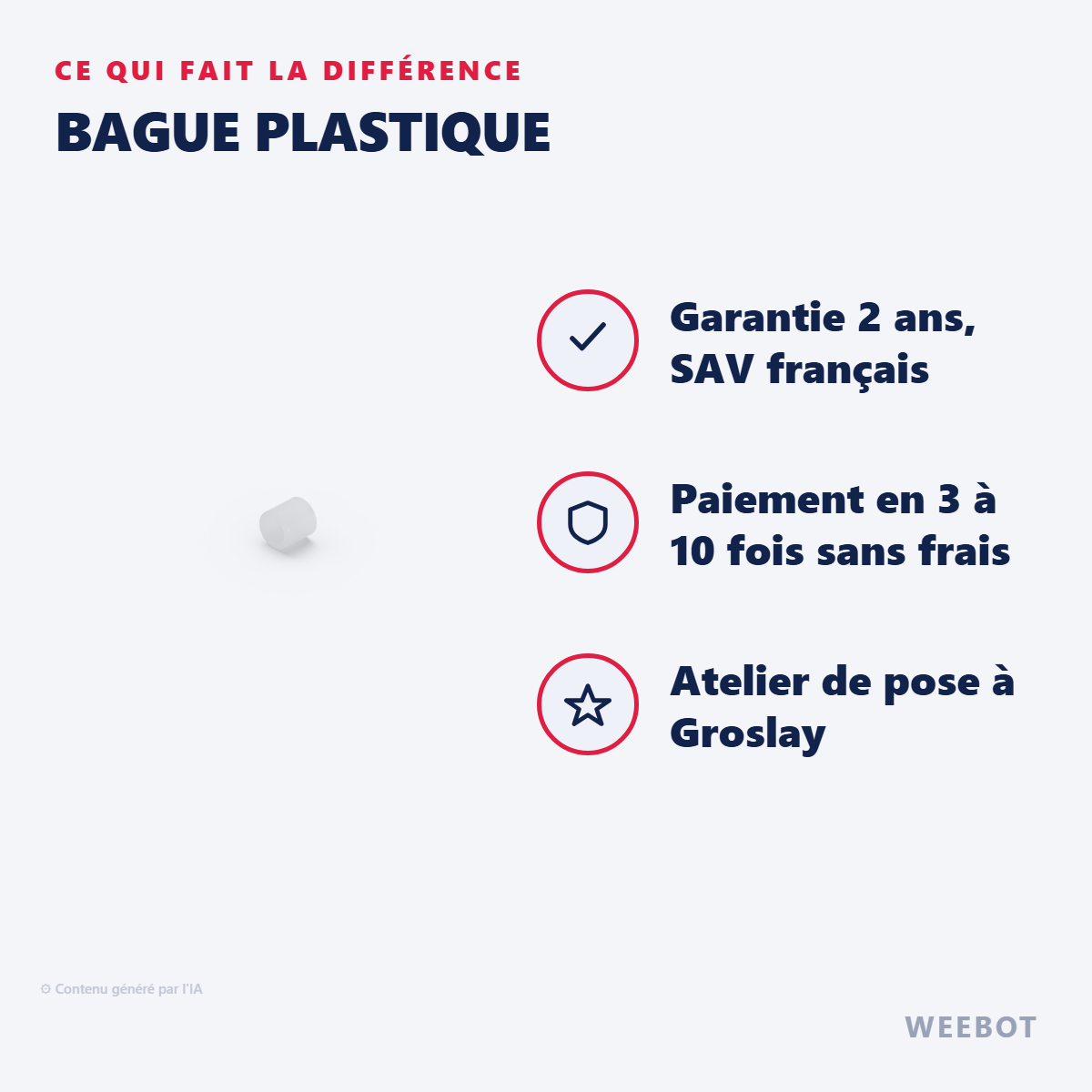 Bague Plastique : les points forts