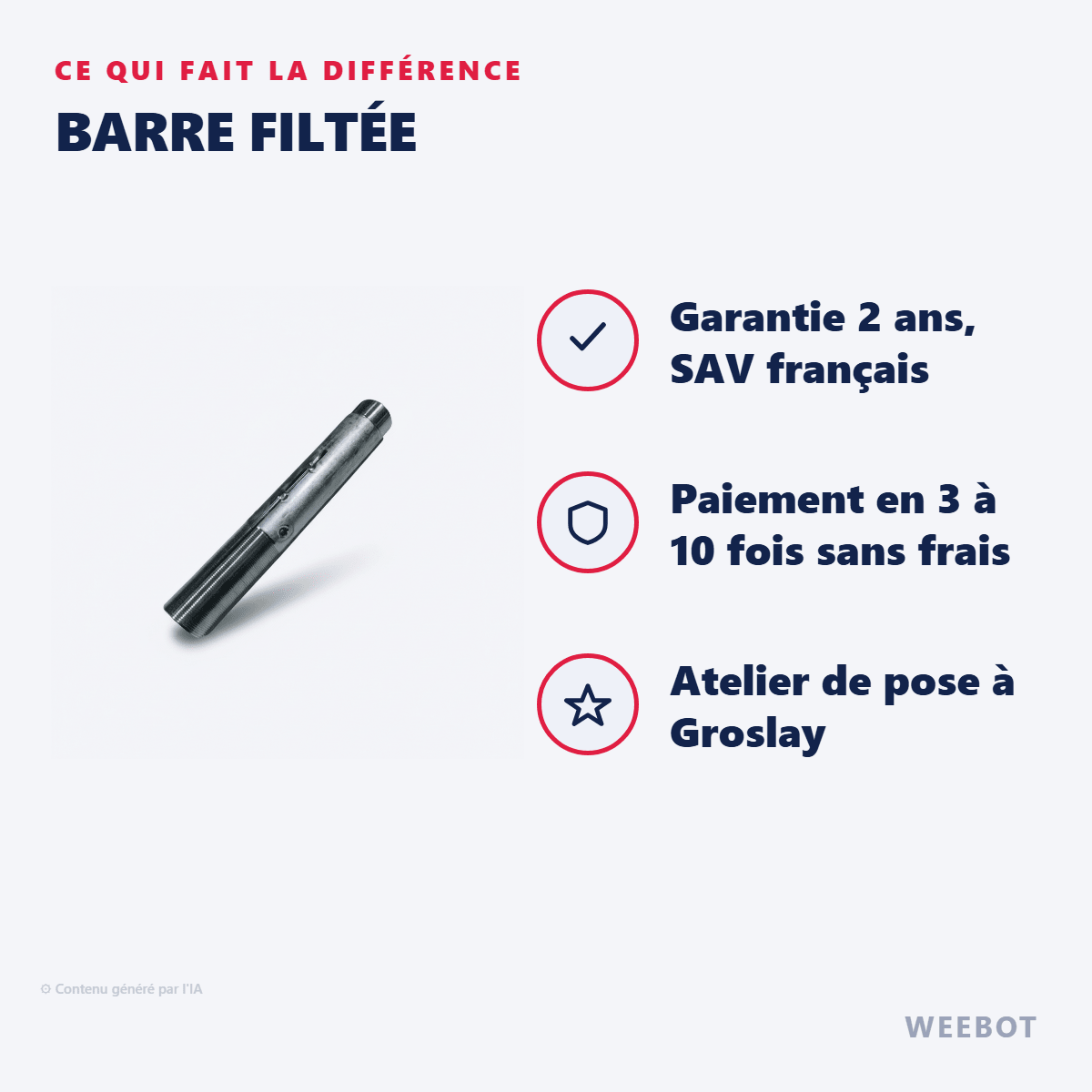 Barre Filtée pour Trottinette Electrique E-Twow - Weebot