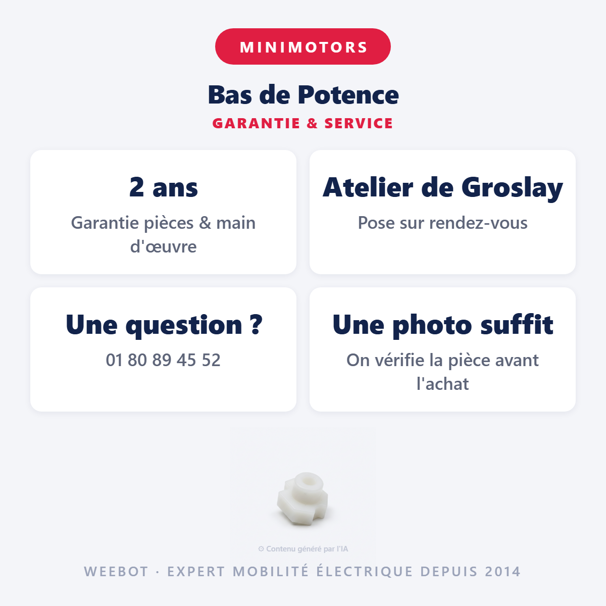 Bas de Potence : garantie 2 ans et service après-vente