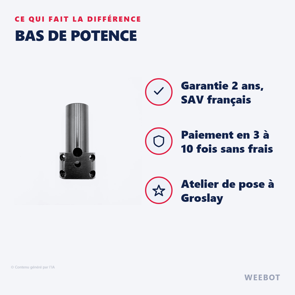 Bas De Potence Pour Trottinette Électrique Wispeed T850 - Weebot
