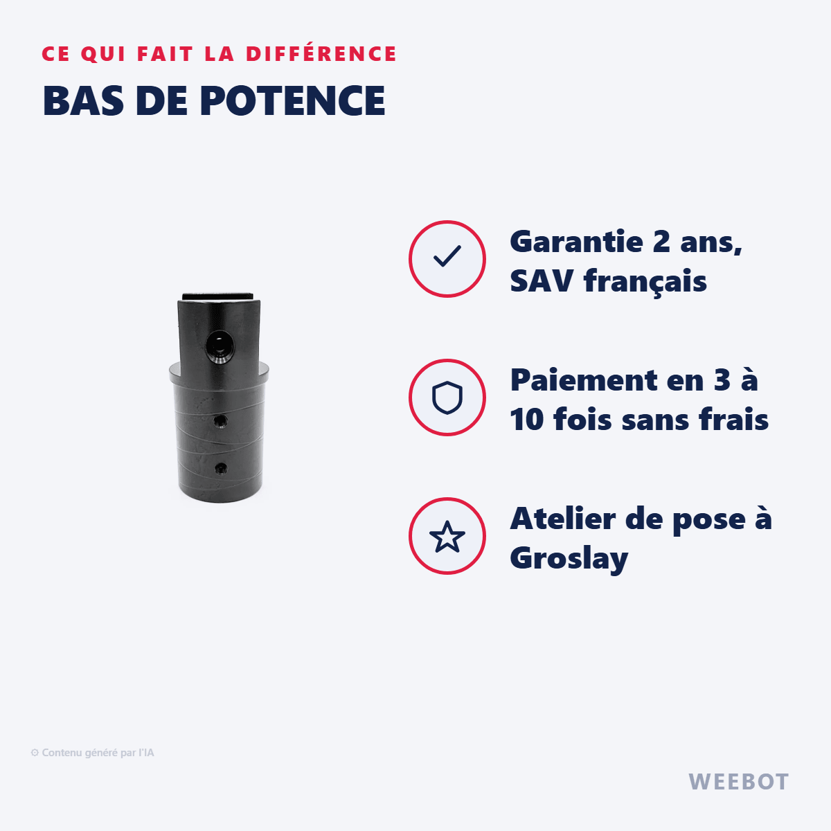 Bas De Potence Pour Trottinette Électrique Wispeed T855 - Weebot