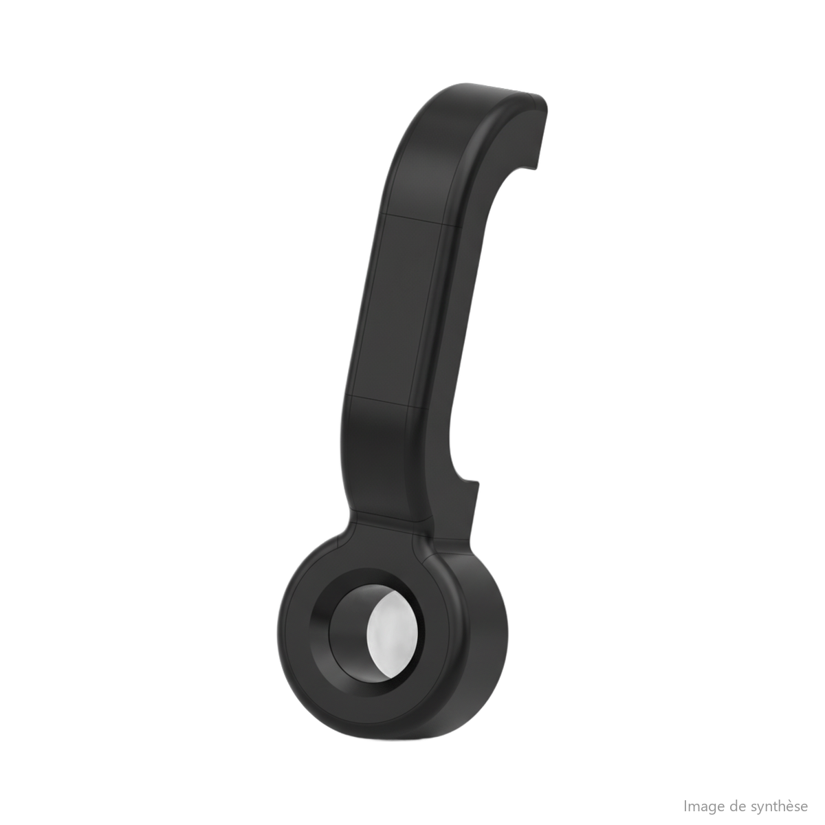 Rendu 3D d'une base de fixation orange pour bande LED de fourche arrière de trottinette Dualtron Popular
