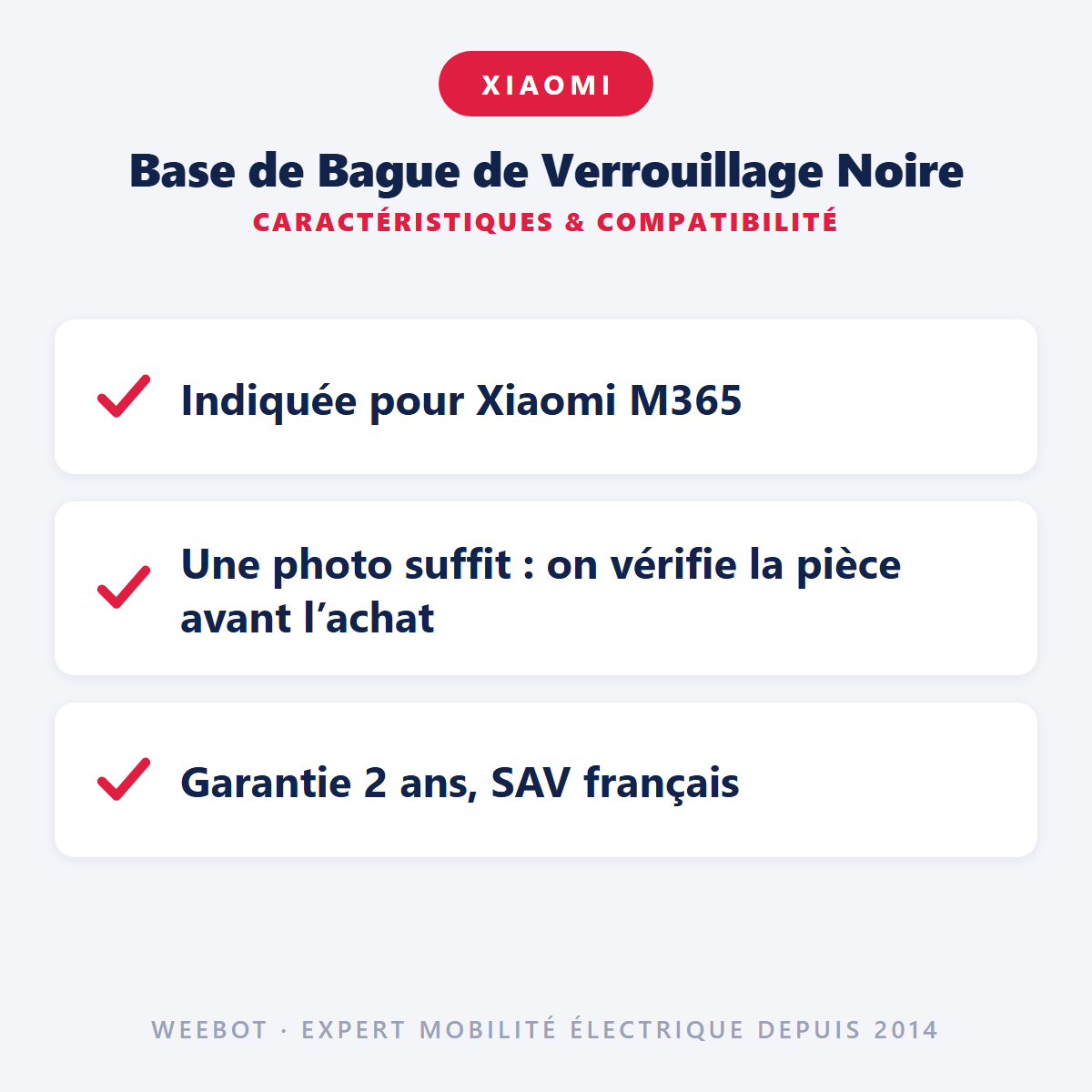 Base de Bague de Verrouillage Noire : caractéristiques et compatibilité