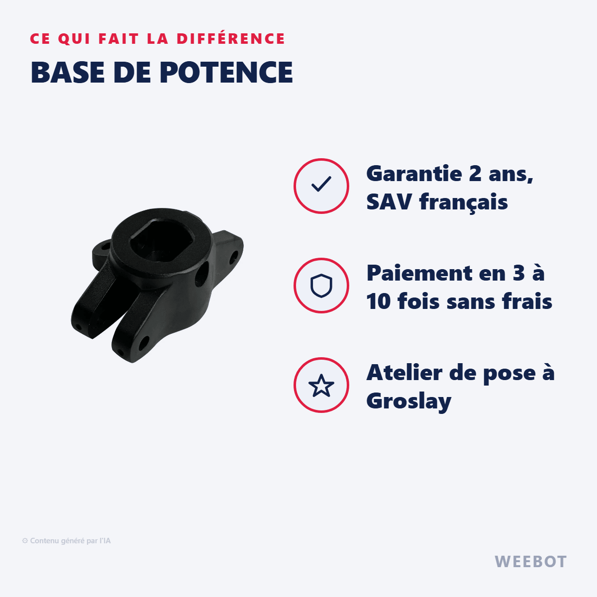 Base De Potence Pour Trottinette Électrique Vsett 10+ - Weebot