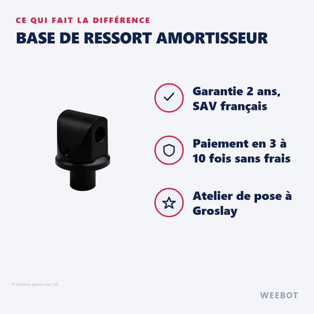 Base de Ressort Amortisseur Pour Trottinette Électrique Vsett 9 - Weebot