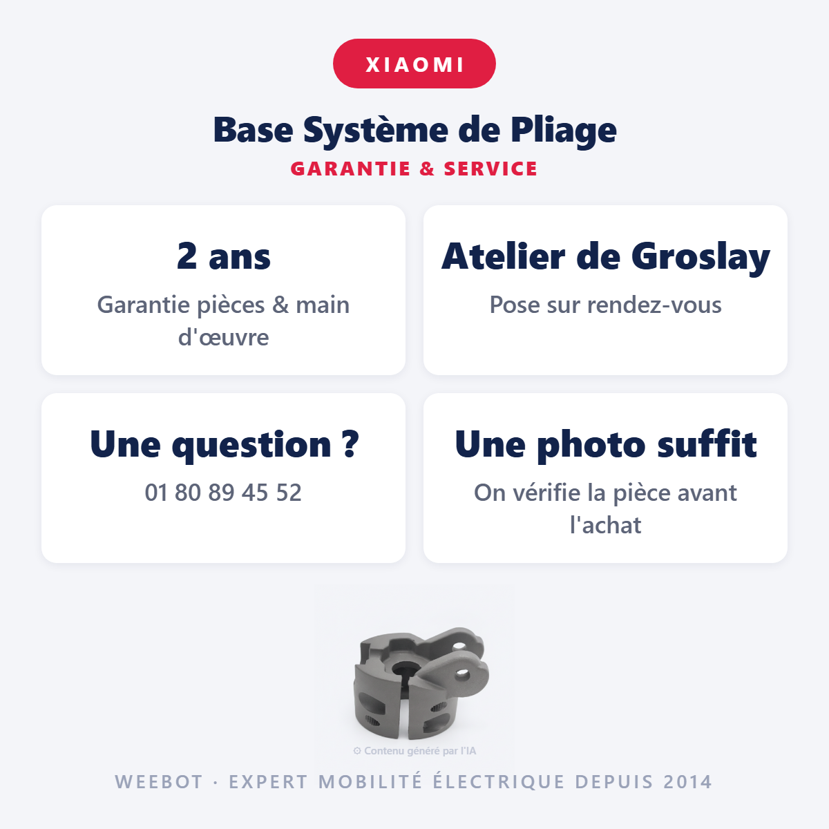 Base Système de Pliage : garantie 2 ans et service après-vente
