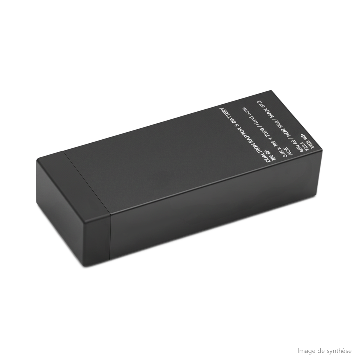 Illustration en perspective d'une batterie rectangulaire de trottinette électrique