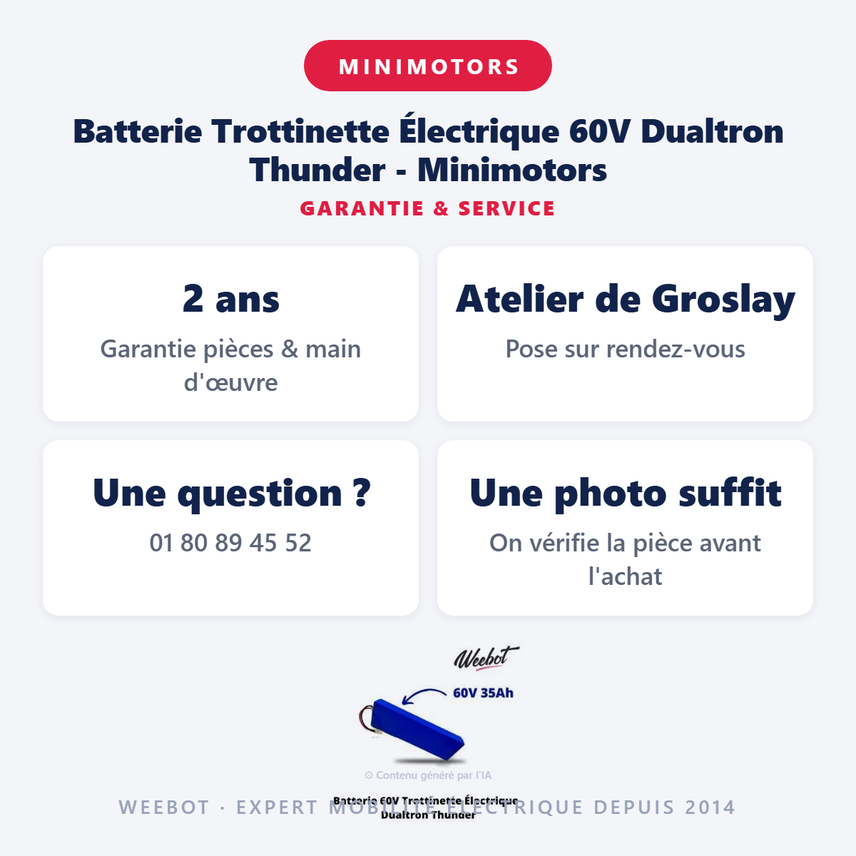 Batterie Trottinette Électrique 60V Dualtron Thunder - Minimotors : garantie 2 ans et service après-vente