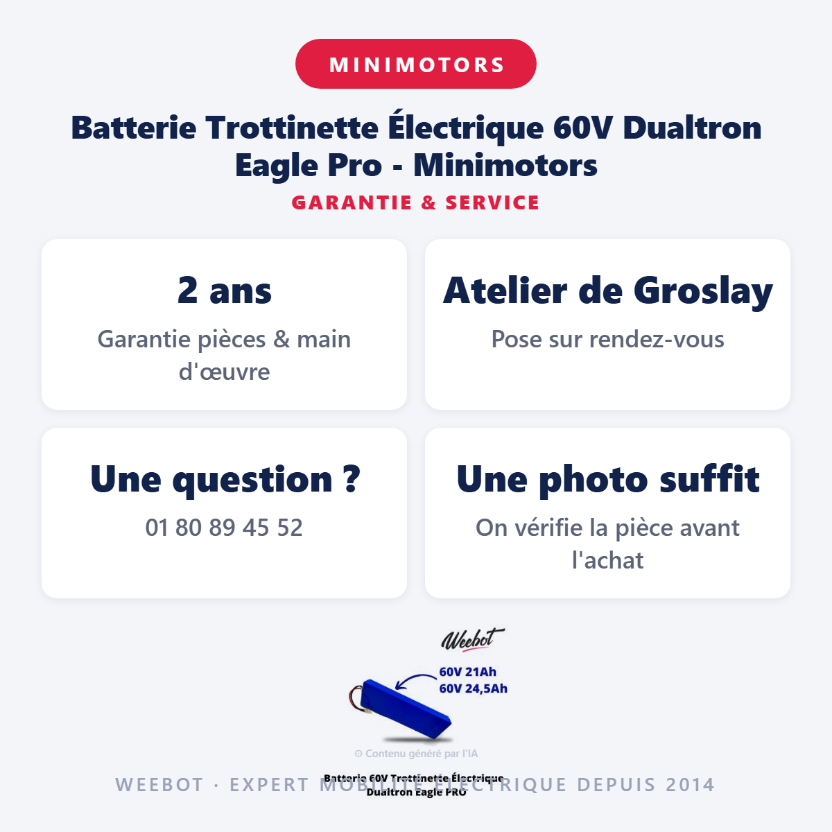 Batterie Trottinette Électrique 60V Dualtron Eagle Pro - Minimotors : garantie 2 ans et service après-vente