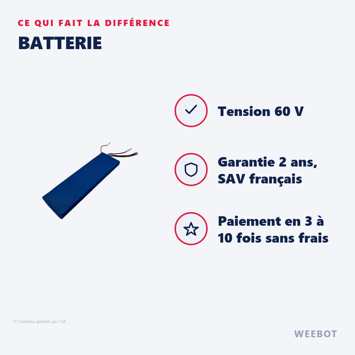 Batterie pour Trottinette Electrique 60V Dualtron Victor Luxury Plus - Minimotors - Weebot