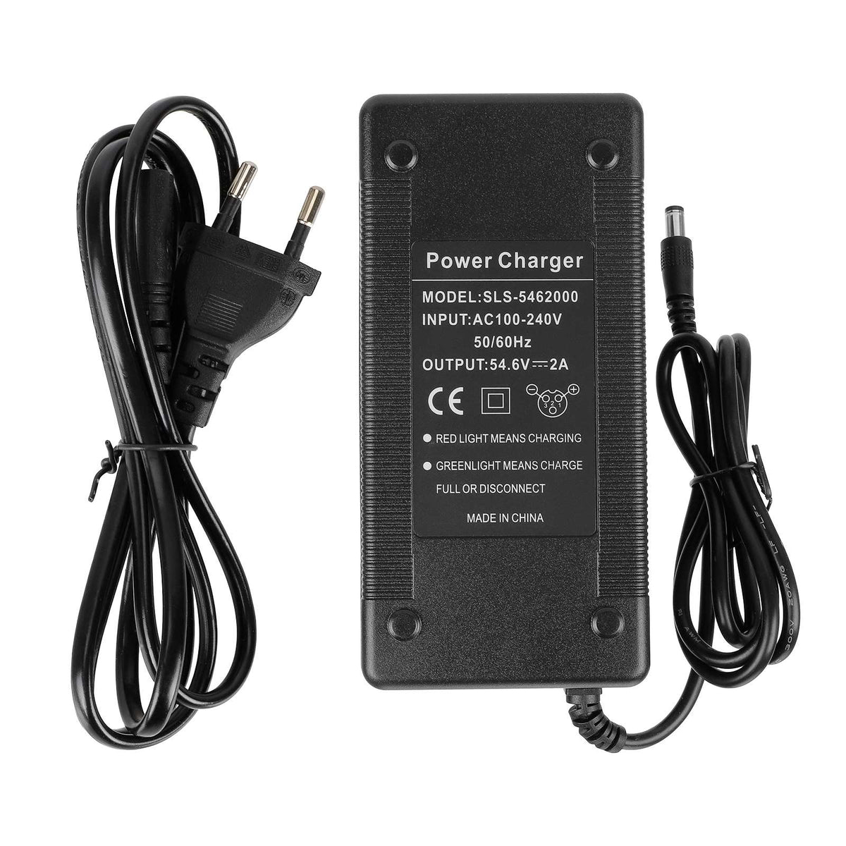 Chargeur 54,6V 2A Prise DC 5,5 mm avec 6 Adaptateurs, vue 2