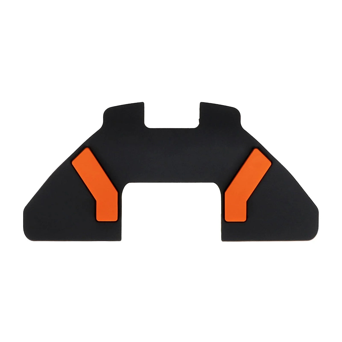 Grip de cale-pied arrière en caoutchouc noir et orange