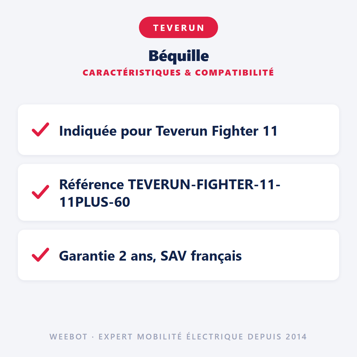 Béquille : caractéristiques et compatibilité