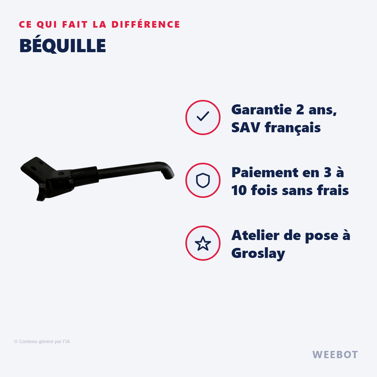 Béquille pour Trottinette Électrique Dualtron Togo Limited - Weebot
