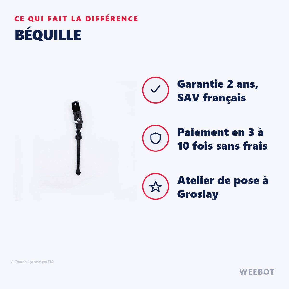 Béquille pour Trottinette Électrique Dualtron Ultra - Weebot
