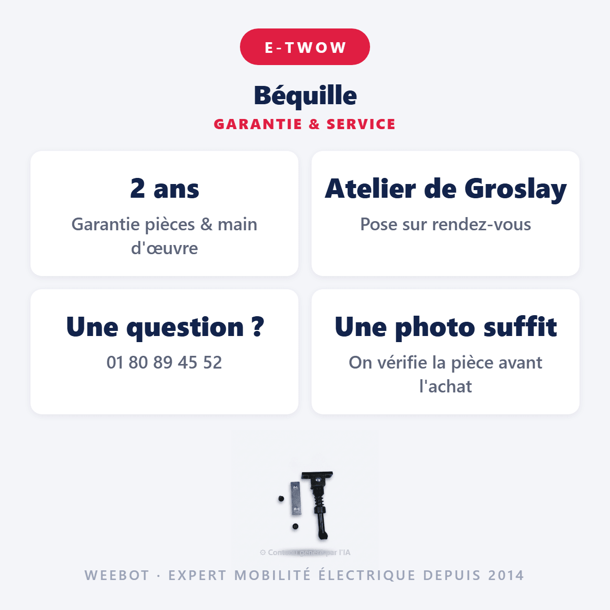 Béquille pour Trottinette Electrique E-Twow - Weebot