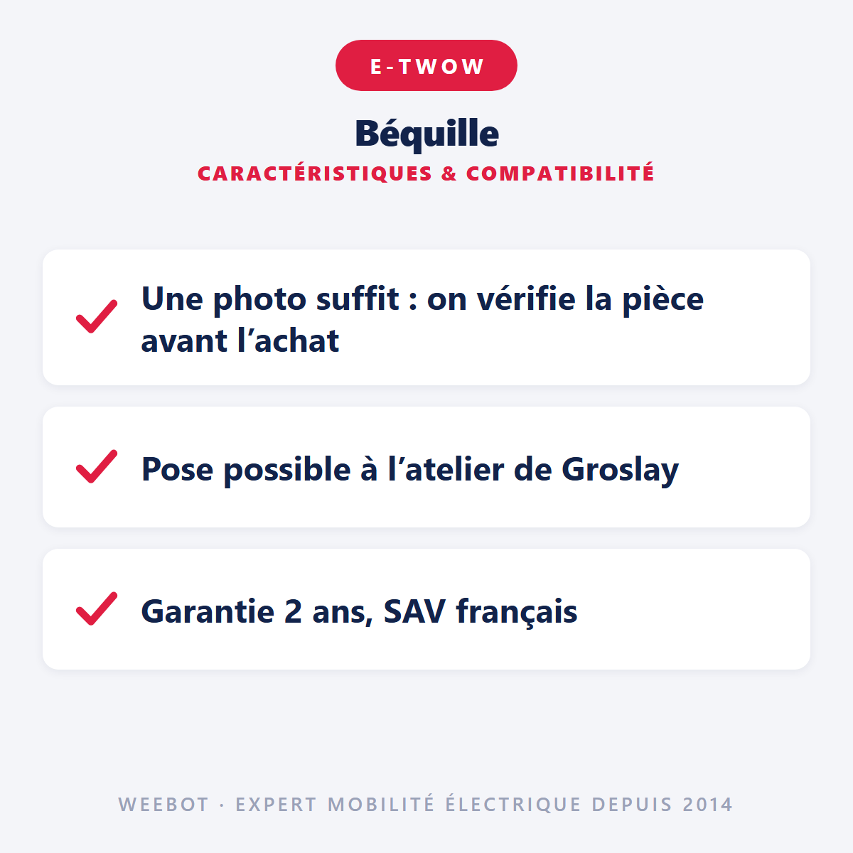 Béquille pour Trottinette Électrique Etwow - Weebot