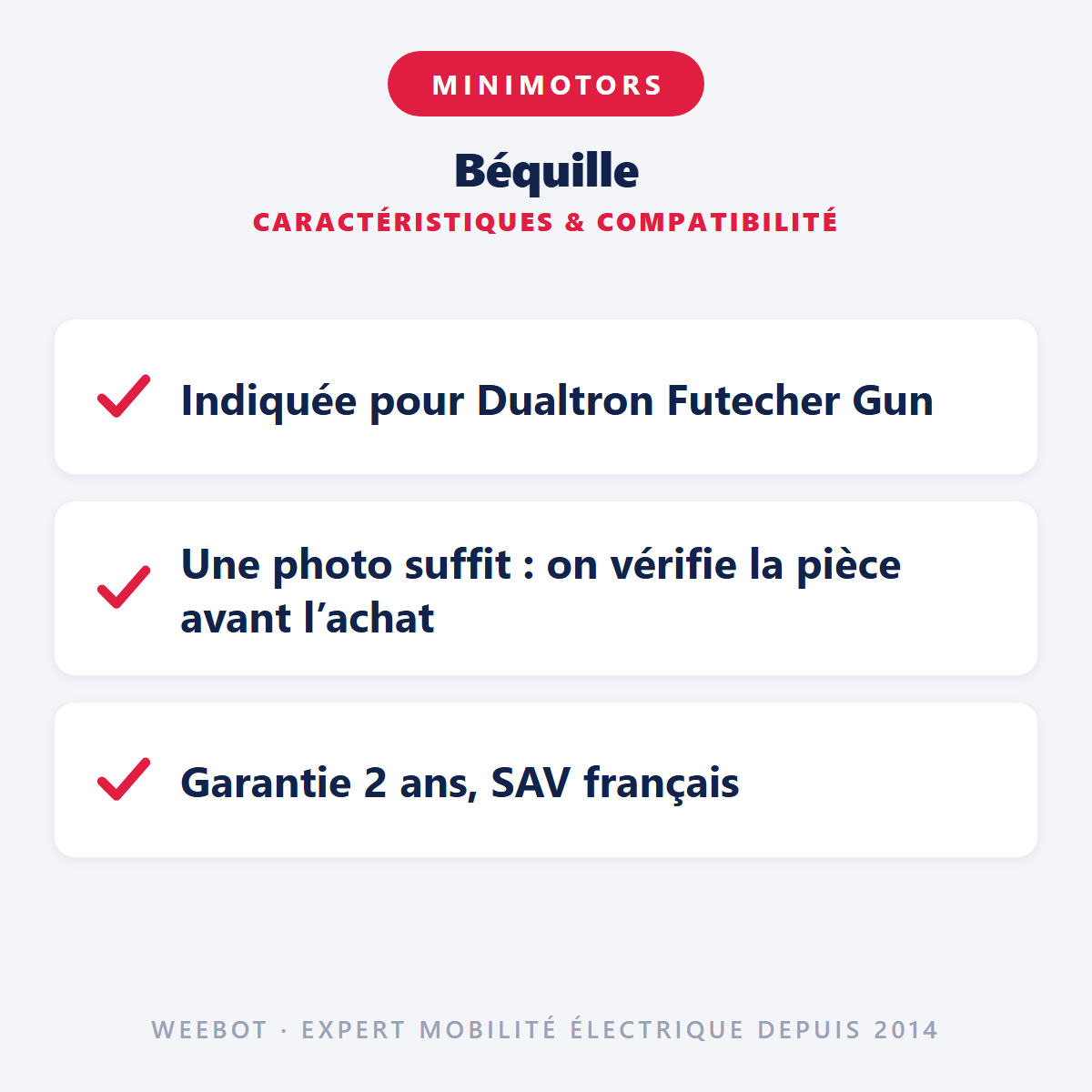 Béquille pour Trottinette Électrique Futecher Gun - Weebot